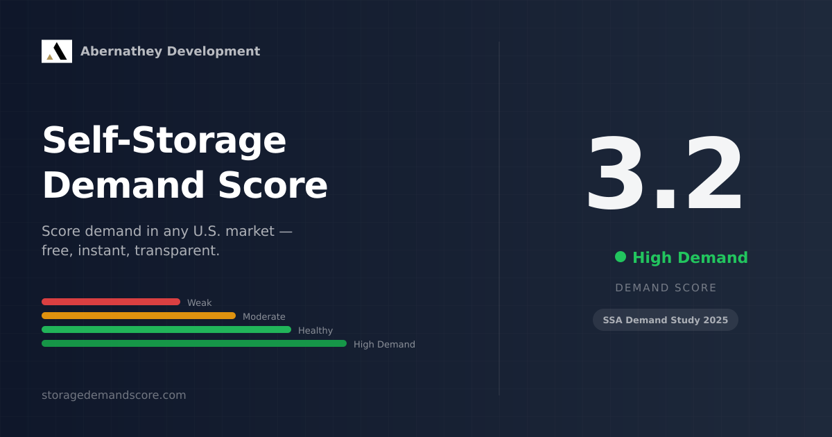Self-Storage Demand Score | Abernathey Development